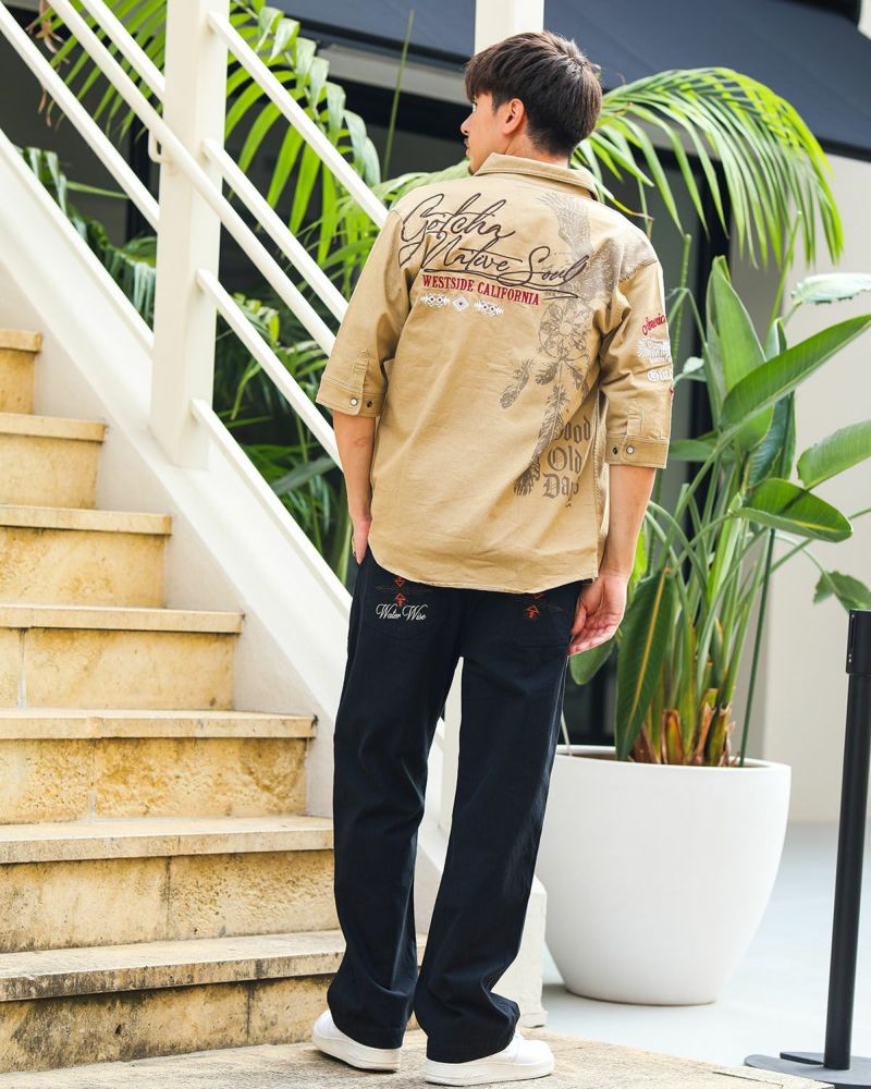 ベージュ：180cm/70kg(Lサイズ着用)