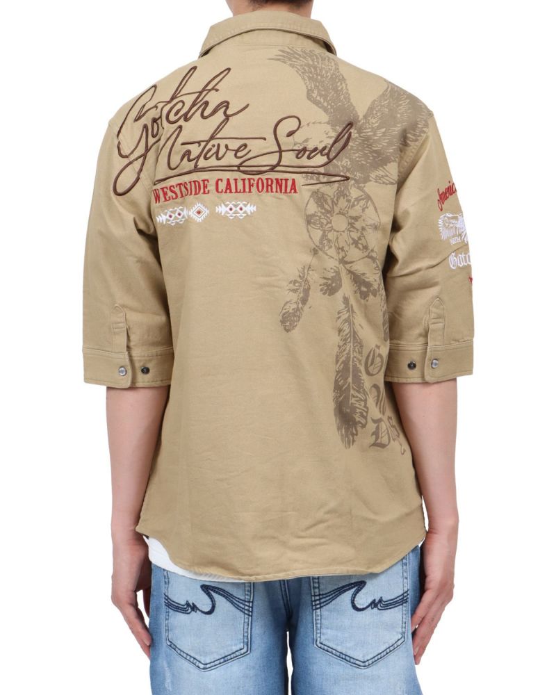 ベージュ：174cm62kg(Lサイズ着用)