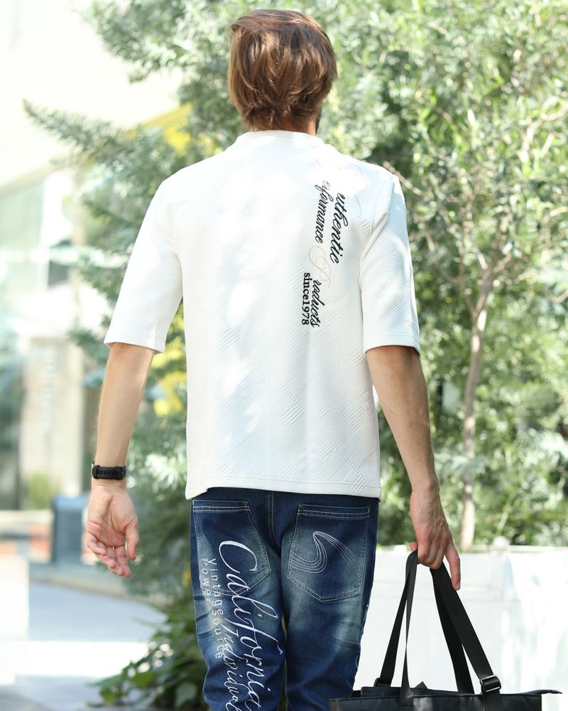 ホワイト:183cm70kg(Lサイズ着用)