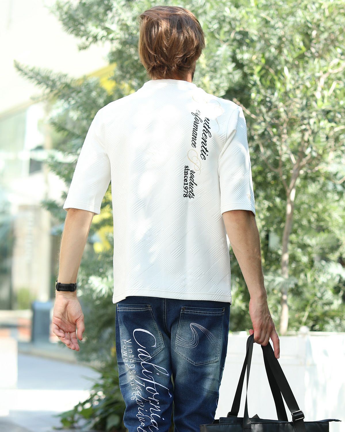 ホワイト:183cm70kg(Lサイズ着用)