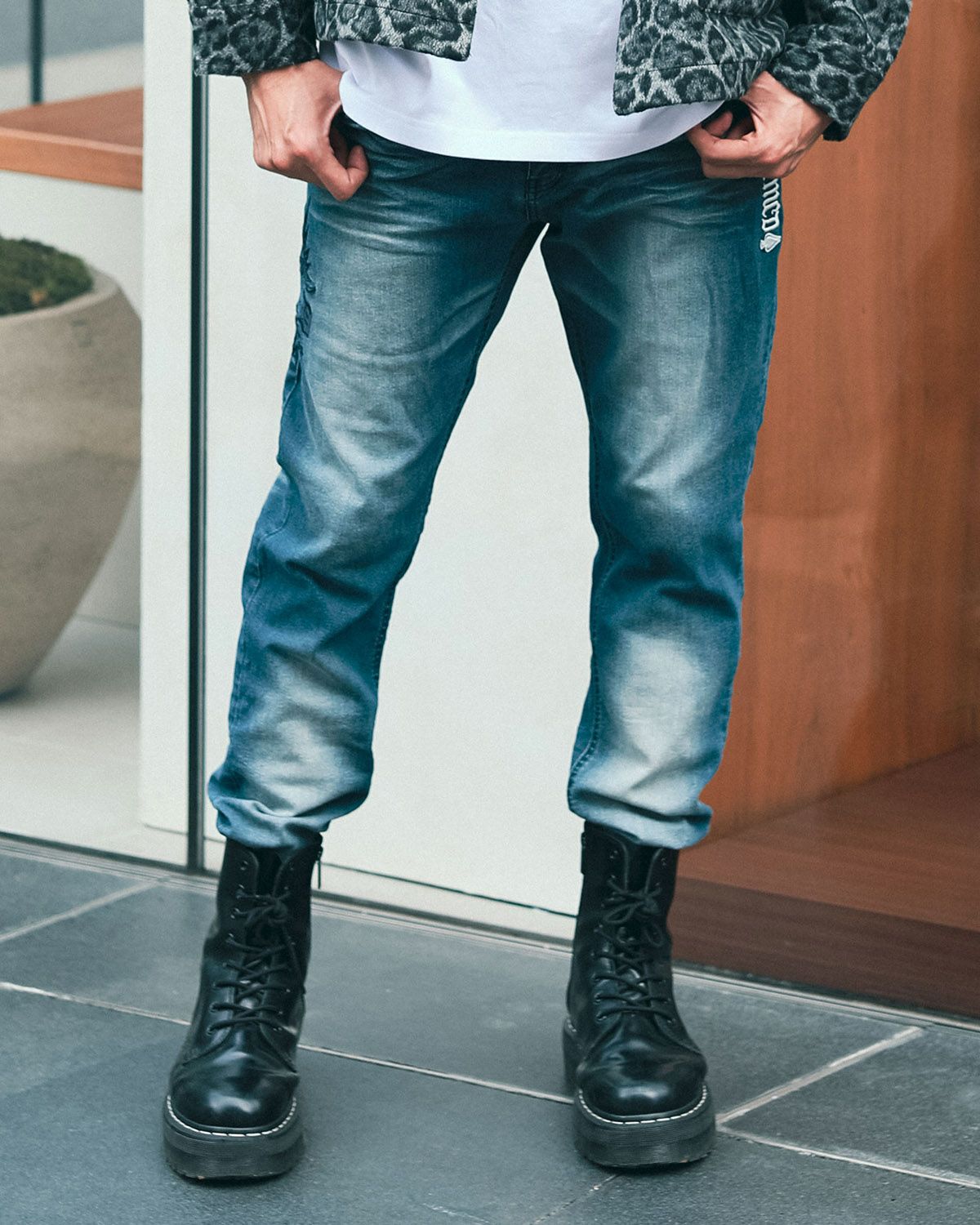 インディゴ:183cm(Lサイズ着用)