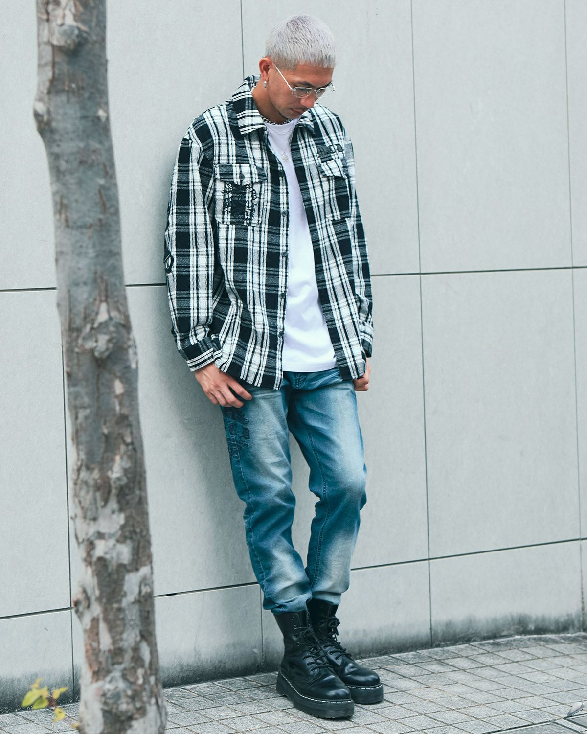 インディゴ:183cm(Lサイズ着用)