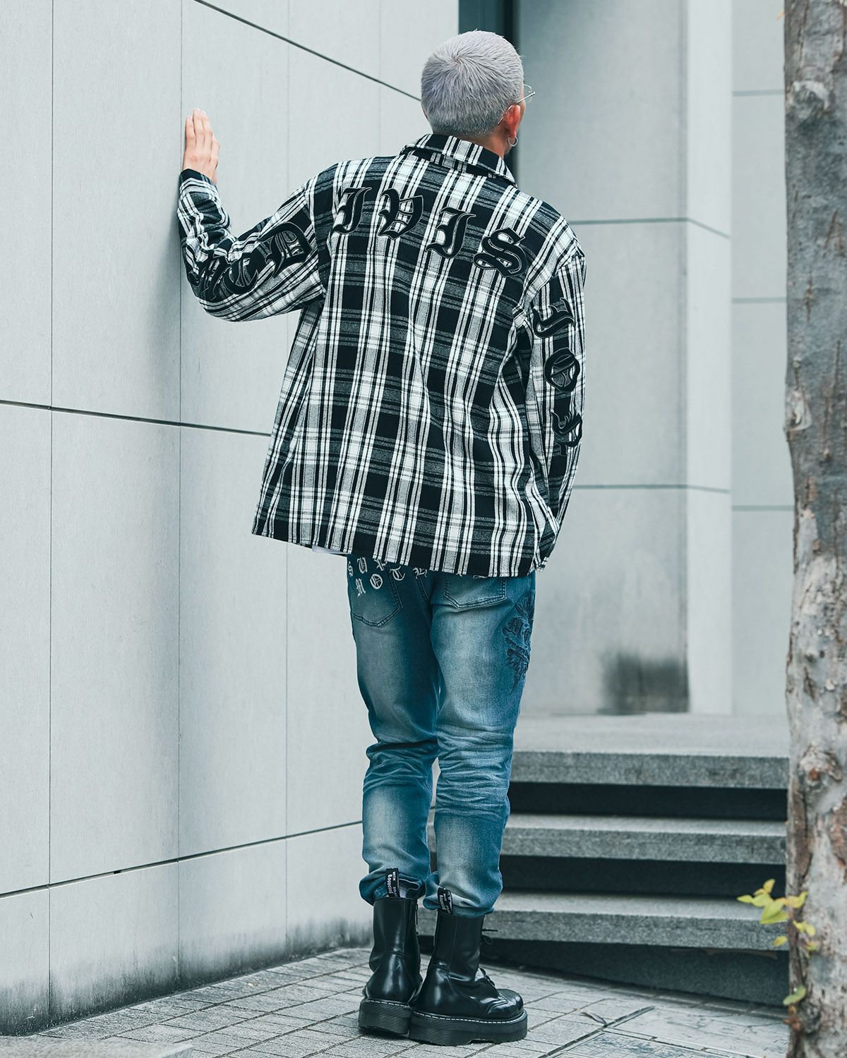 インディゴ:183cm(Lサイズ着用)