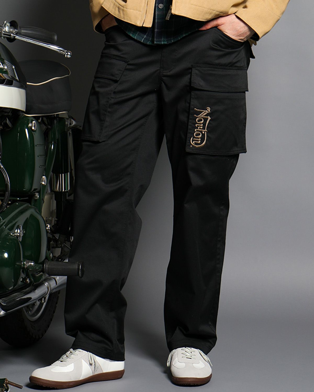 スコードロン【SQUADRON】牛革 レザーカーゴパンツ 34 黒 Norton Corduroy Cargo Pants – PEET ONLINE STORE
