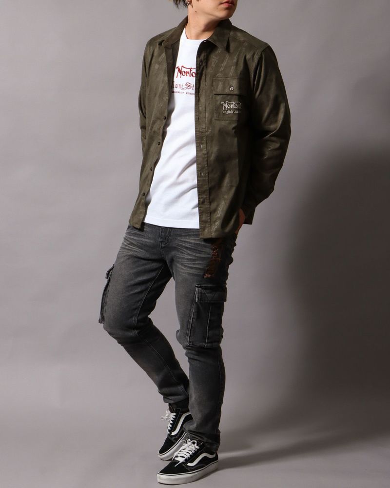 カーキ：178cm/75kg(Lサイズ着用)