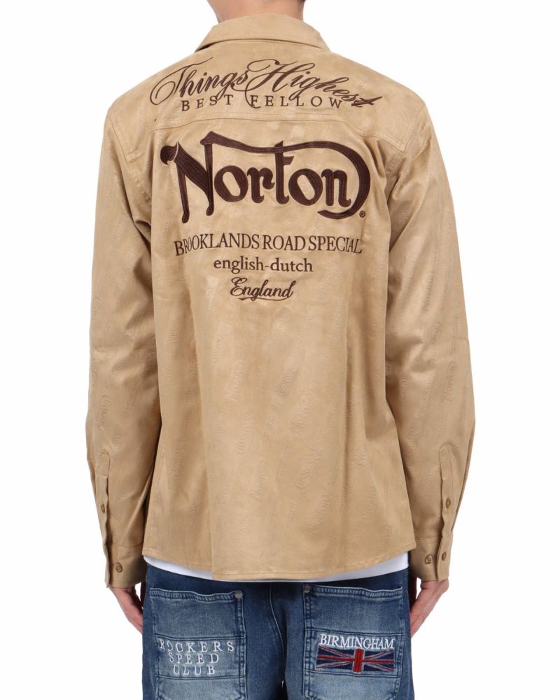 ベージュ：174cm62kg(Lサイズ着用)