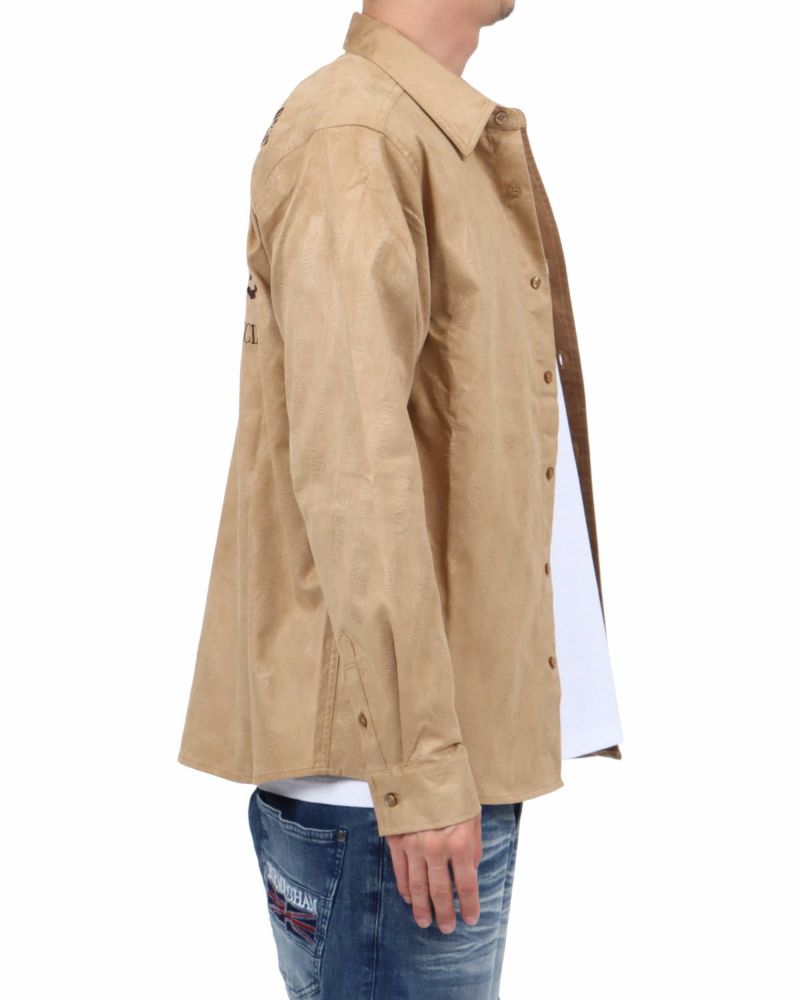 ベージュ：174cm62kg(Lサイズ着用)