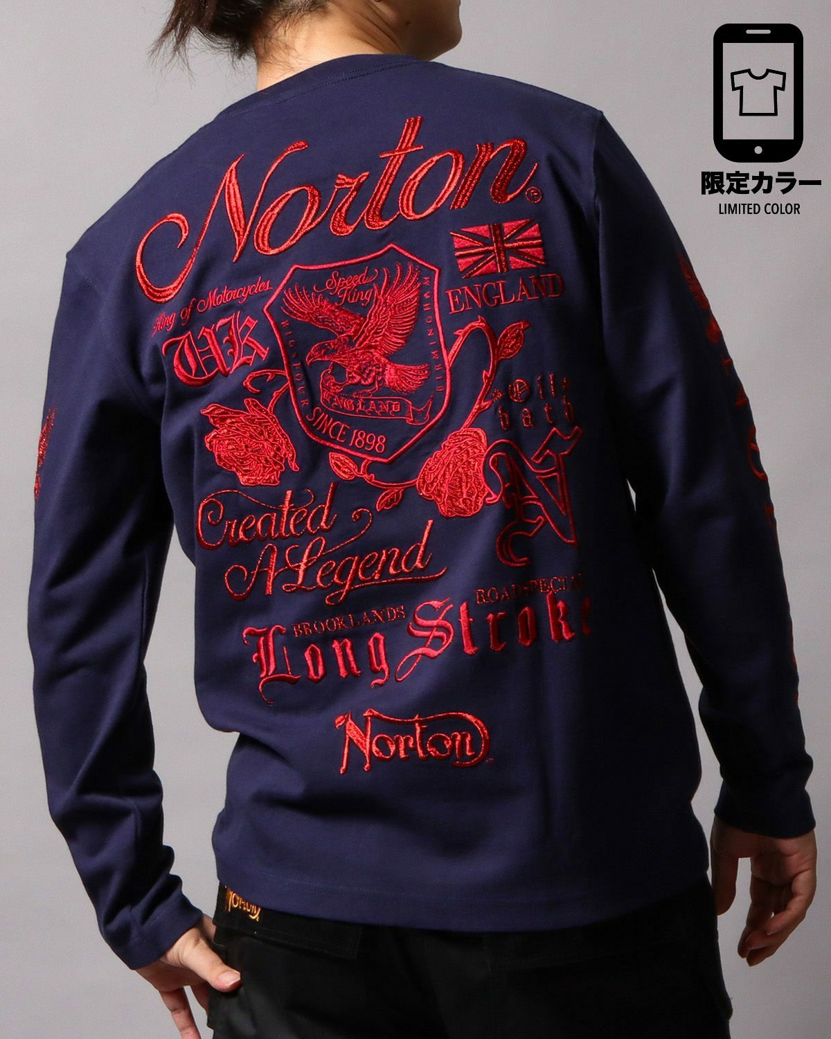 ネイビー：178cm/75kg(Lサイズ着用)