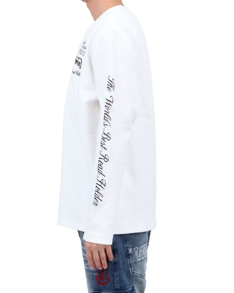 ホワイト：174cm62kg(Lサイズ着用)