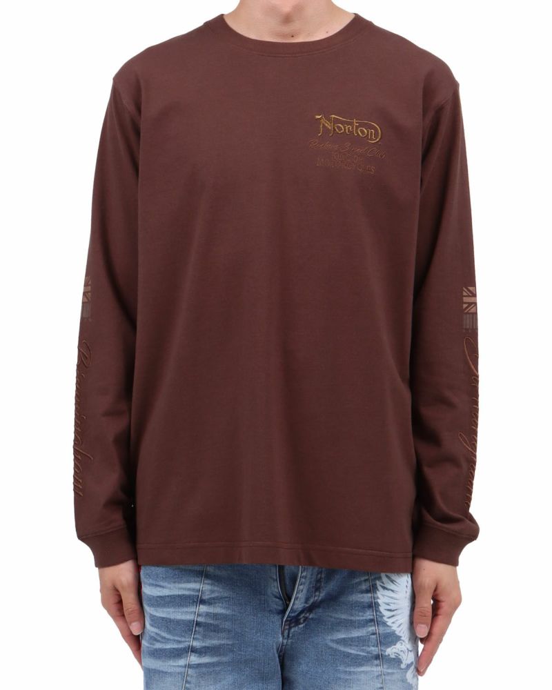 ブラウン：174cm62kg(Lサイズ着用)