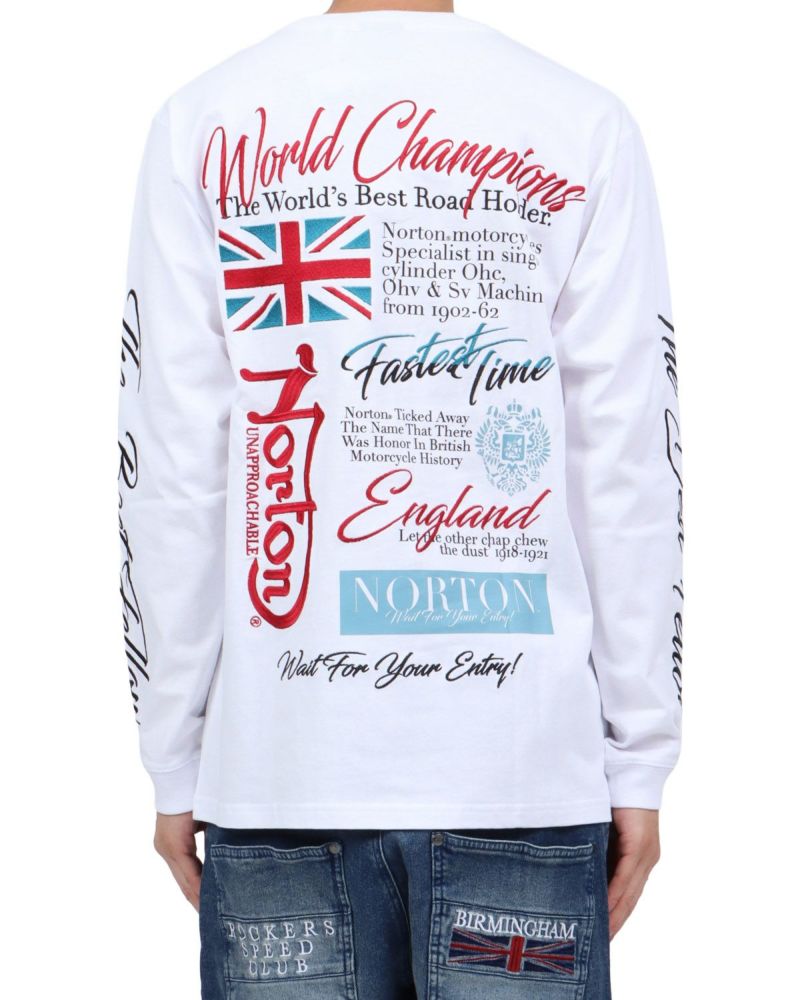 ホワイト：174cm62kg(Lサイズ着用)