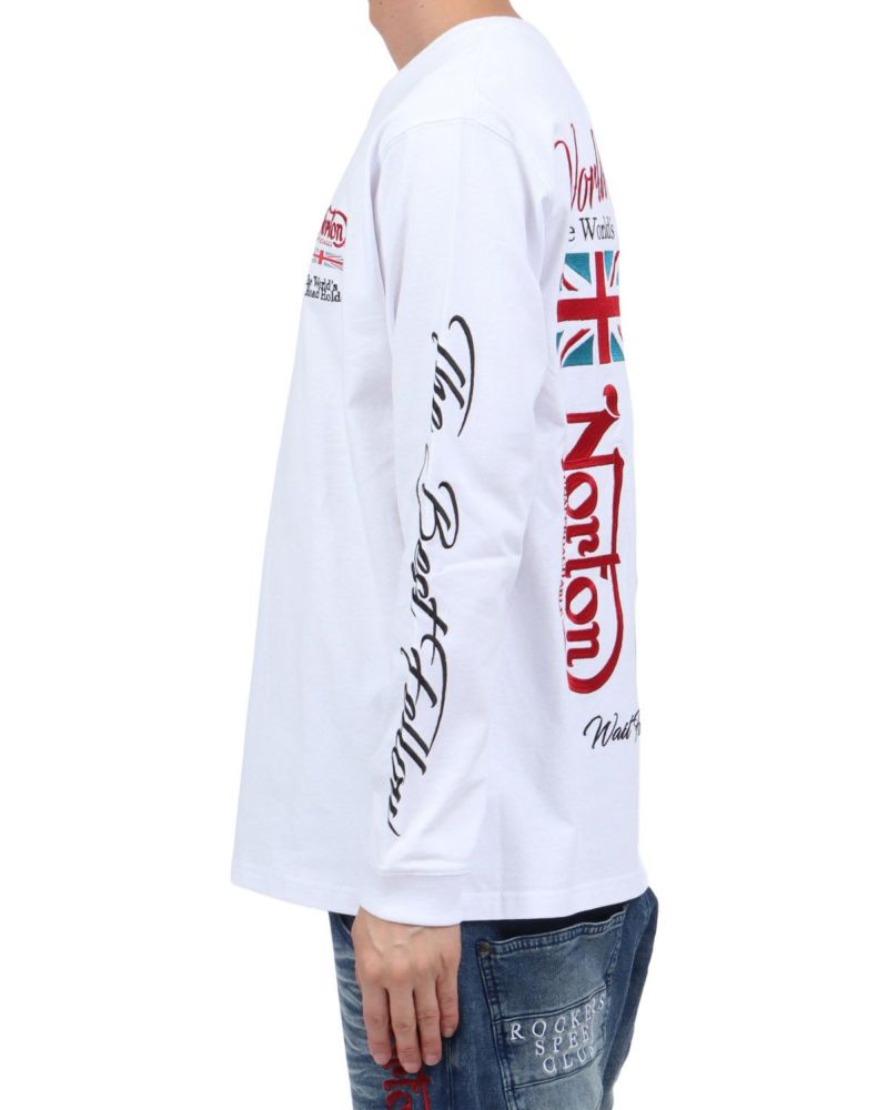 ホワイト：174cm62kg(Lサイズ着用)