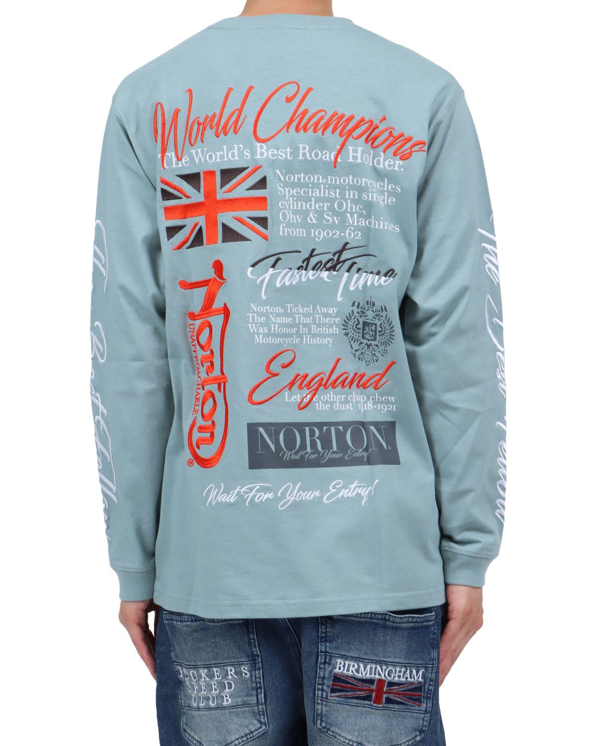 ミントグリーン：174cm62kg(Lサイズ着用)