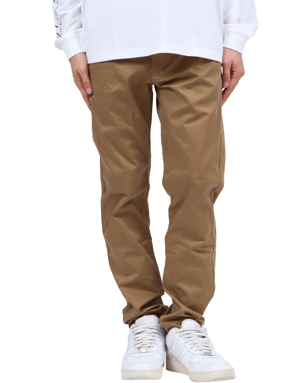 ベージュ：174cm62kg(32inc着用)