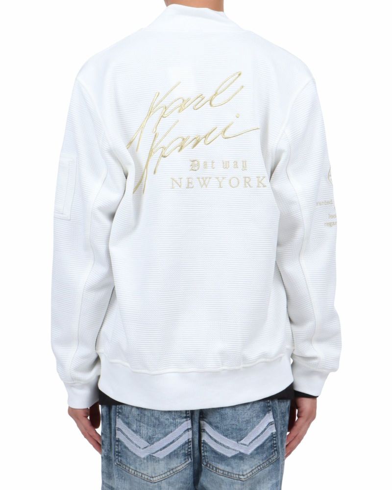 ホワイト：174cm62kg(Lサイズ着用)