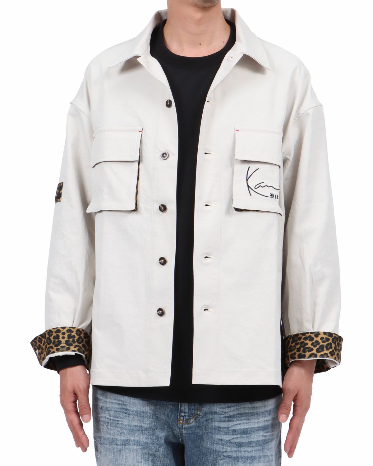 オフホワイト：174cm62kg(Lサイズ着用)