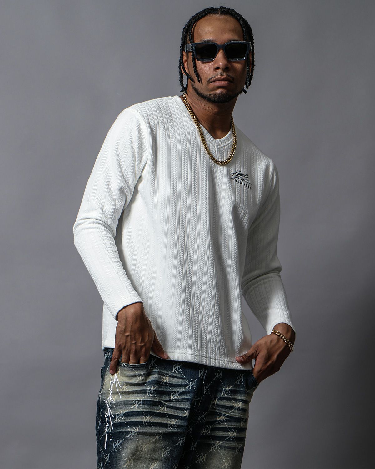 ホワイト:180cm (XL着用)