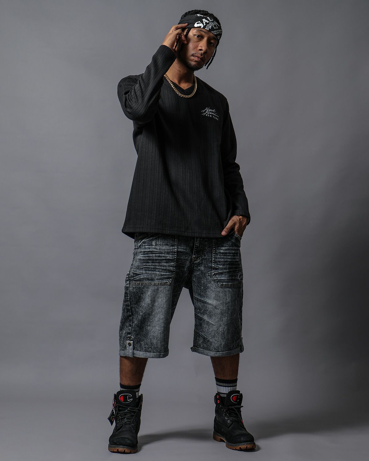 ブラック:180cm (XXL着用)