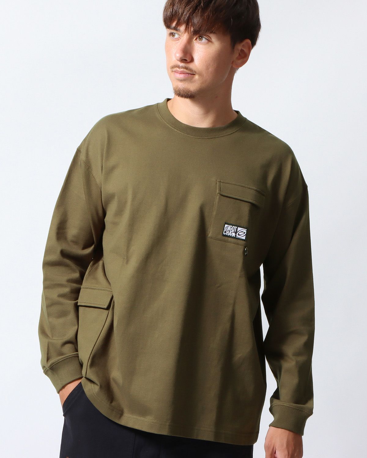 カーキ：180cm/70kg(Lサイズ着用)