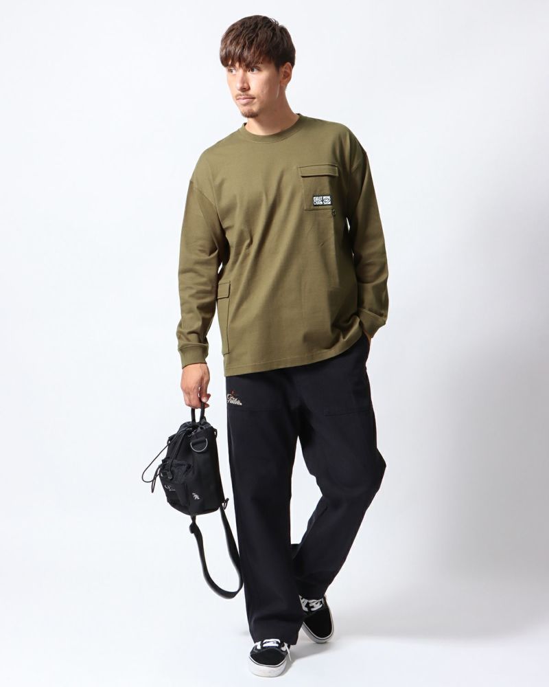 カーキ：180cm/70kg(Lサイズ着用)