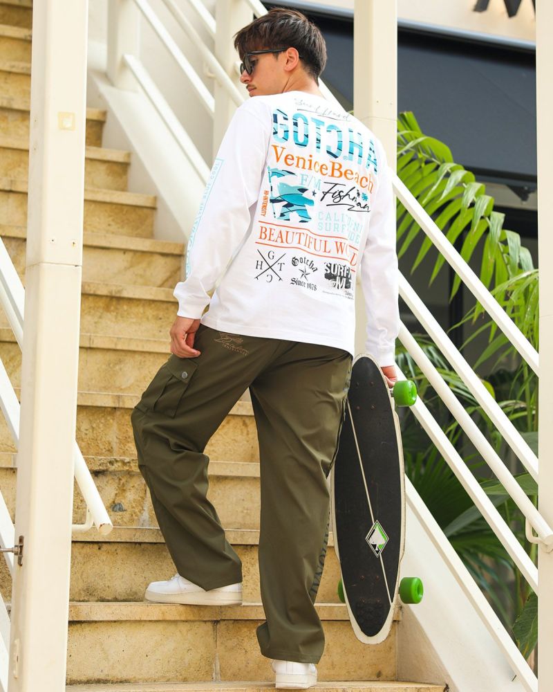 ホワイト：180cm/70kg(Lサイズ着用)