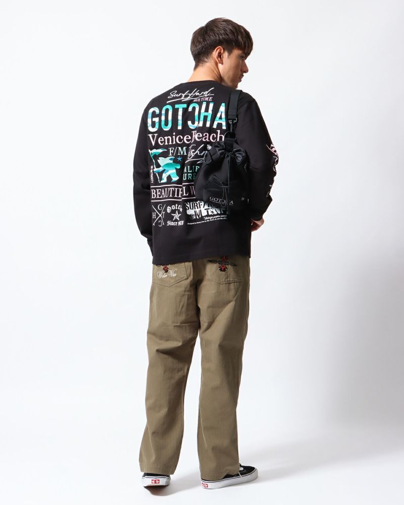 ブラック：180cm/70kg(Lサイズ着用)