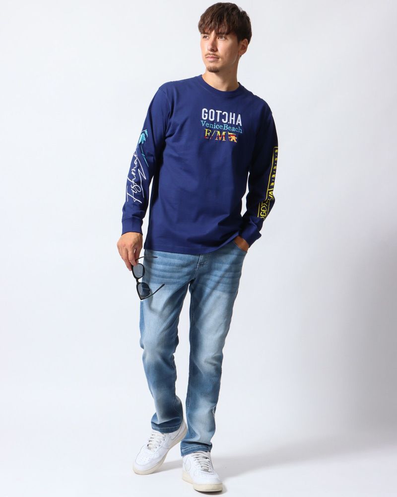 ネイビー：180cm/70kg(Lサイズ着用)