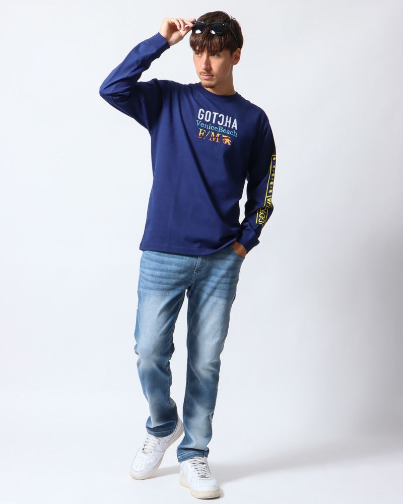 ネイビー：180cm/70kg(Lサイズ着用)