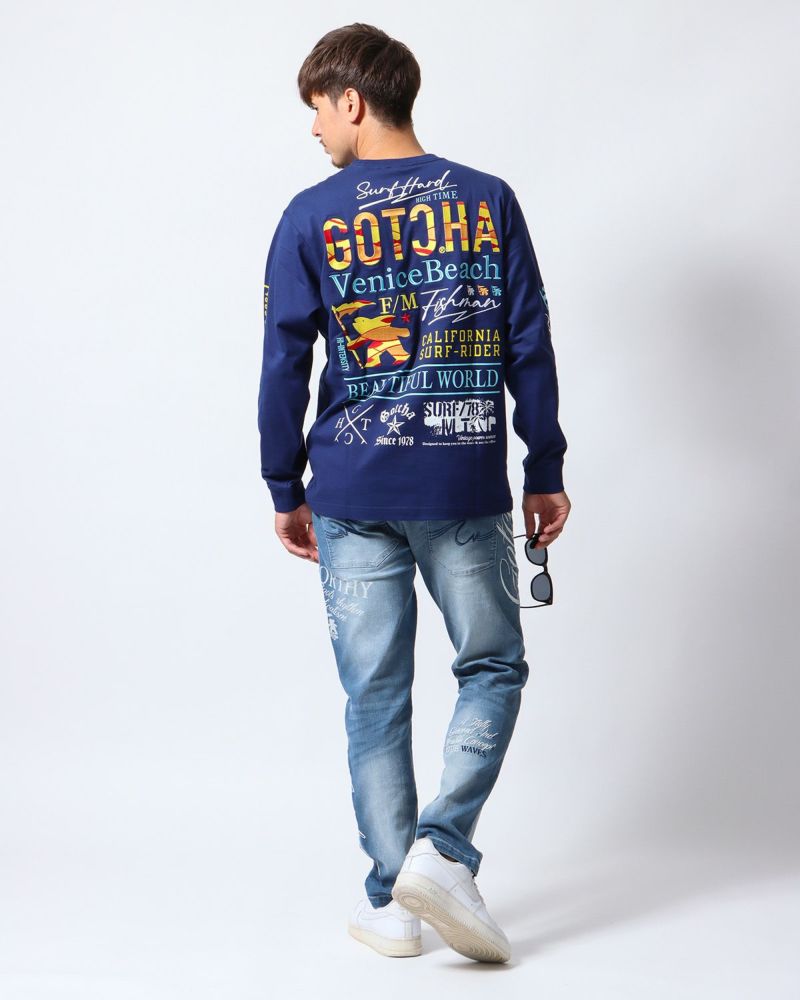 ネイビー：180cm/70kg(Lサイズ着用)