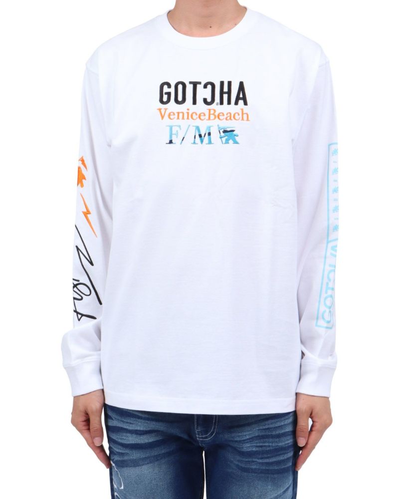 ホワイト：174cm62kg(Lサイズ着用)