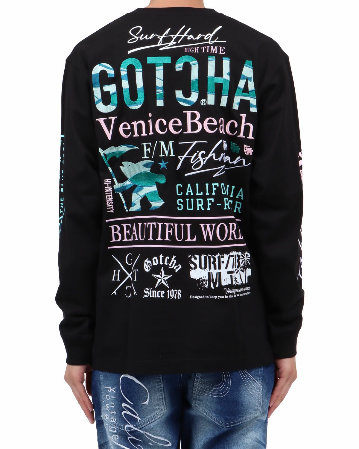 ブラック：174cm62kg(Lサイズ着用)