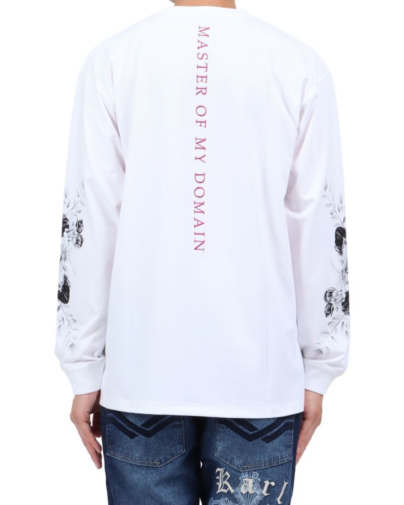 ホワイト：174cm62kg(Lサイズ着用)