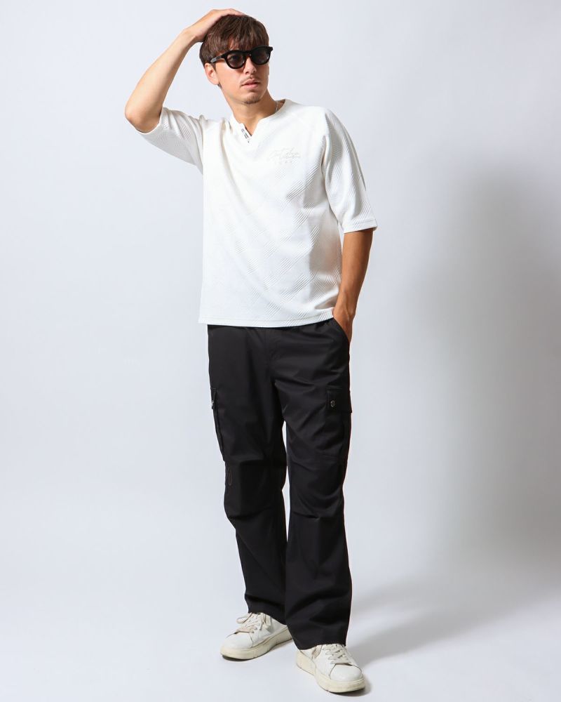 オフホワイト：180cm/70kg(Lサイズ着用)