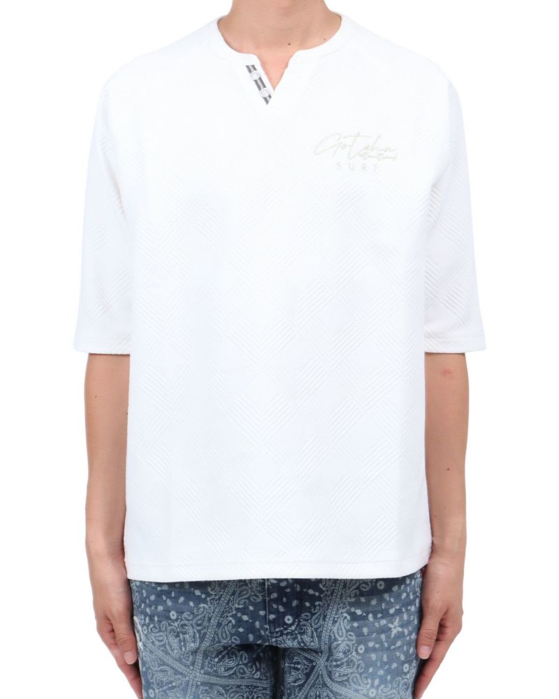 オフホワイト：174cm62kg(Lサイズ着用)