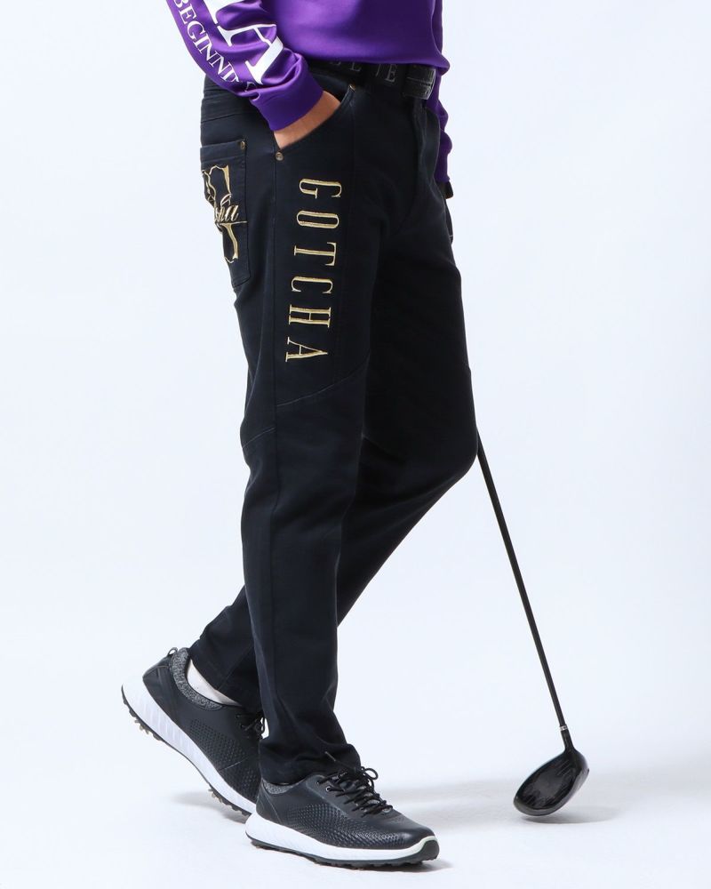 GOTCHA GOLF] ストレッチ ゴールド 刺繍 パンツ | PEET ONLINE STORE