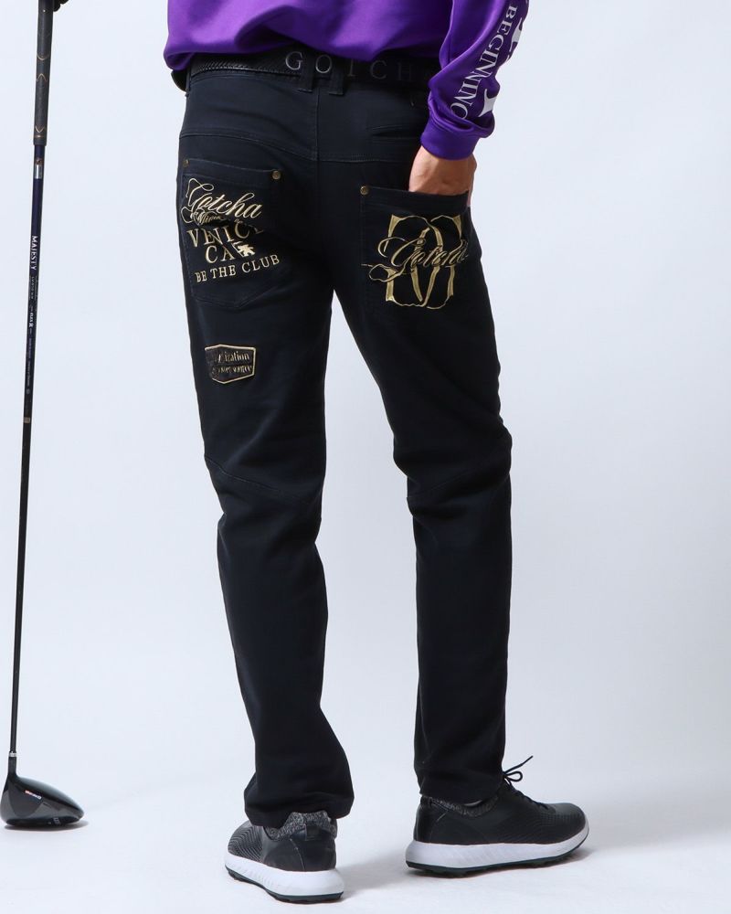 GOTCHA GOLF] ストレッチ ゴールド 刺繍 パンツ | PEET ONLINE STORE