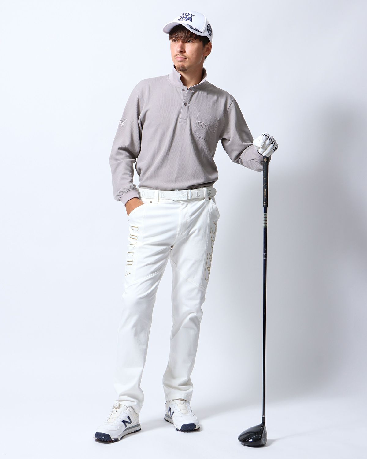 ホワイト：180cm/70kg(Lサイズ着用)