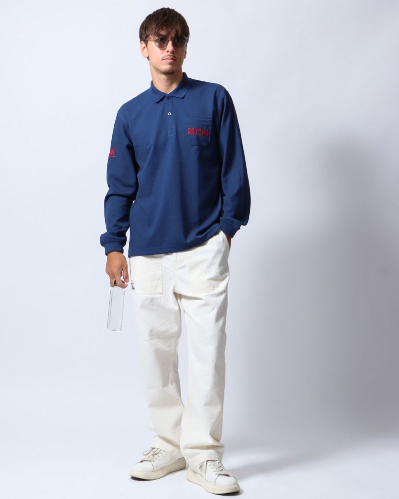 ネイビー：180cm/70kg(Lサイズ着用)