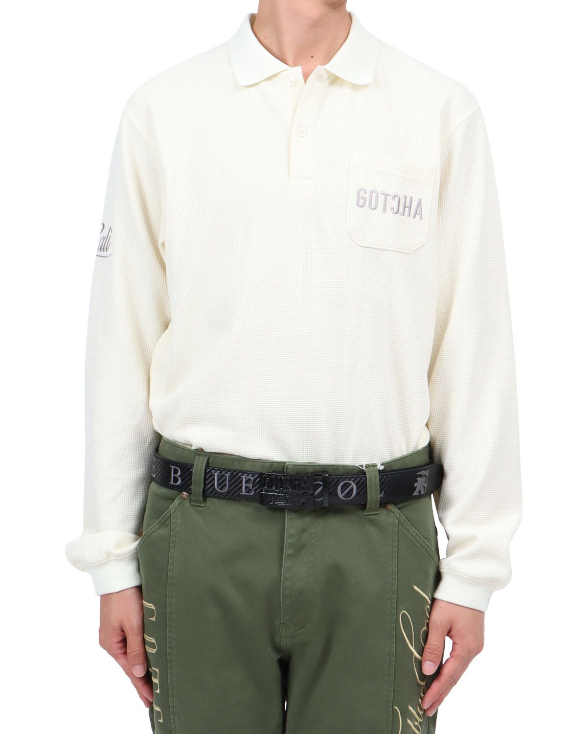 クリーム：174cm62kg(Lサイズ着用)