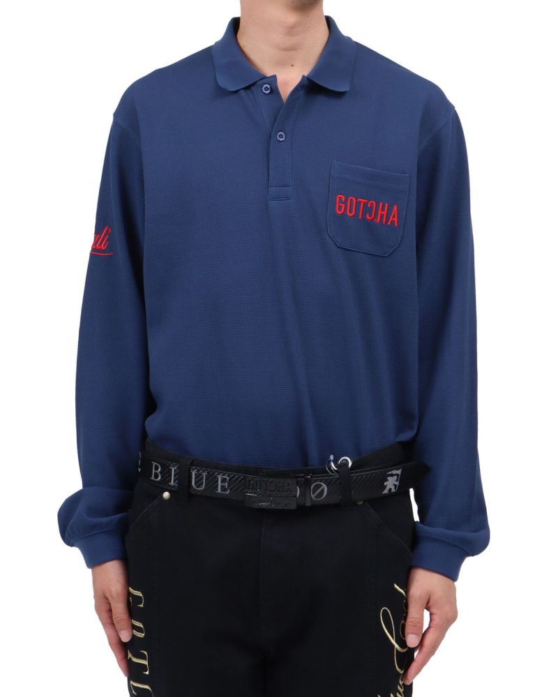 ネイビー：174cm62kg(Lサイズ着用)