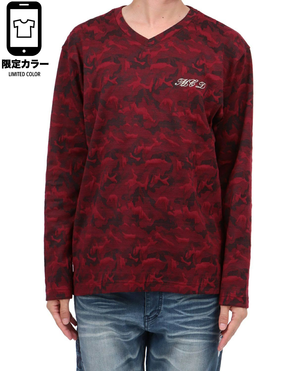 レッド：174cm62kg(Lサイズ着用)