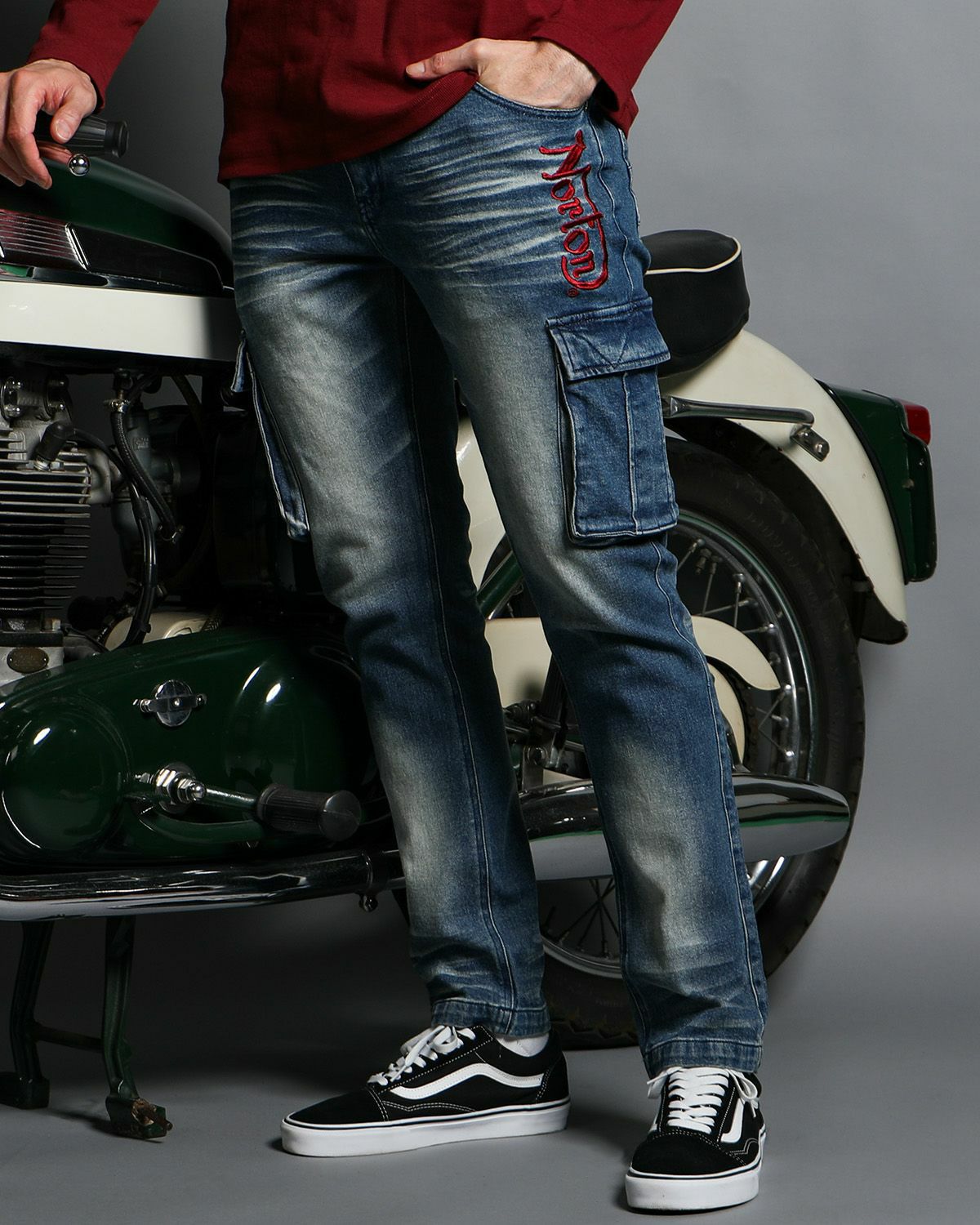 インディゴ：186cm(Lサイズ着用)