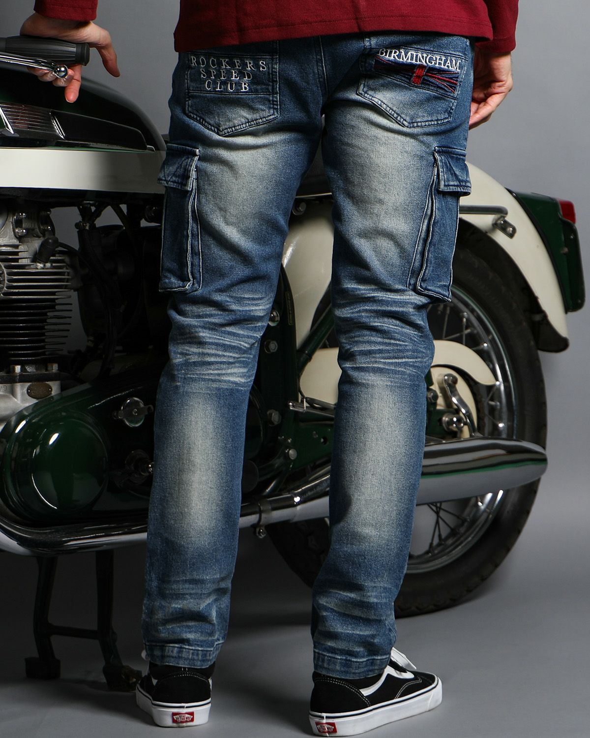 インディゴ：186cm(Lサイズ着用)