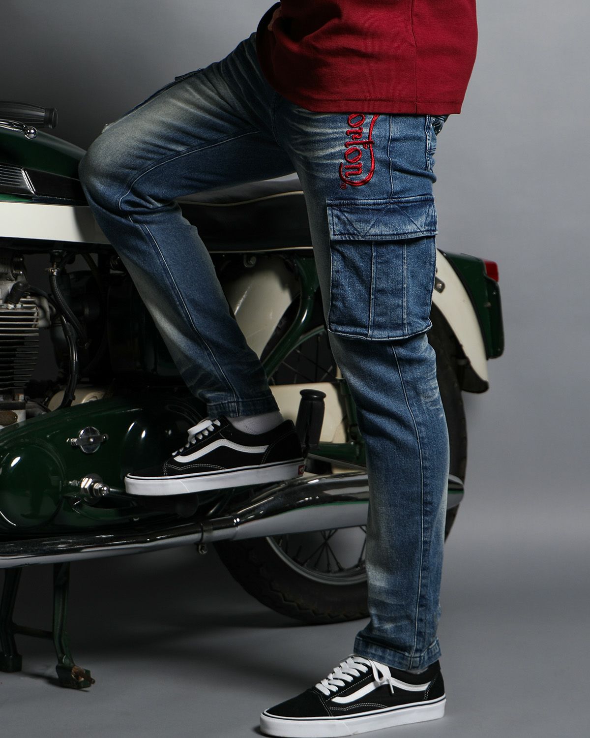 インディゴ：186cm(Lサイズ着用)