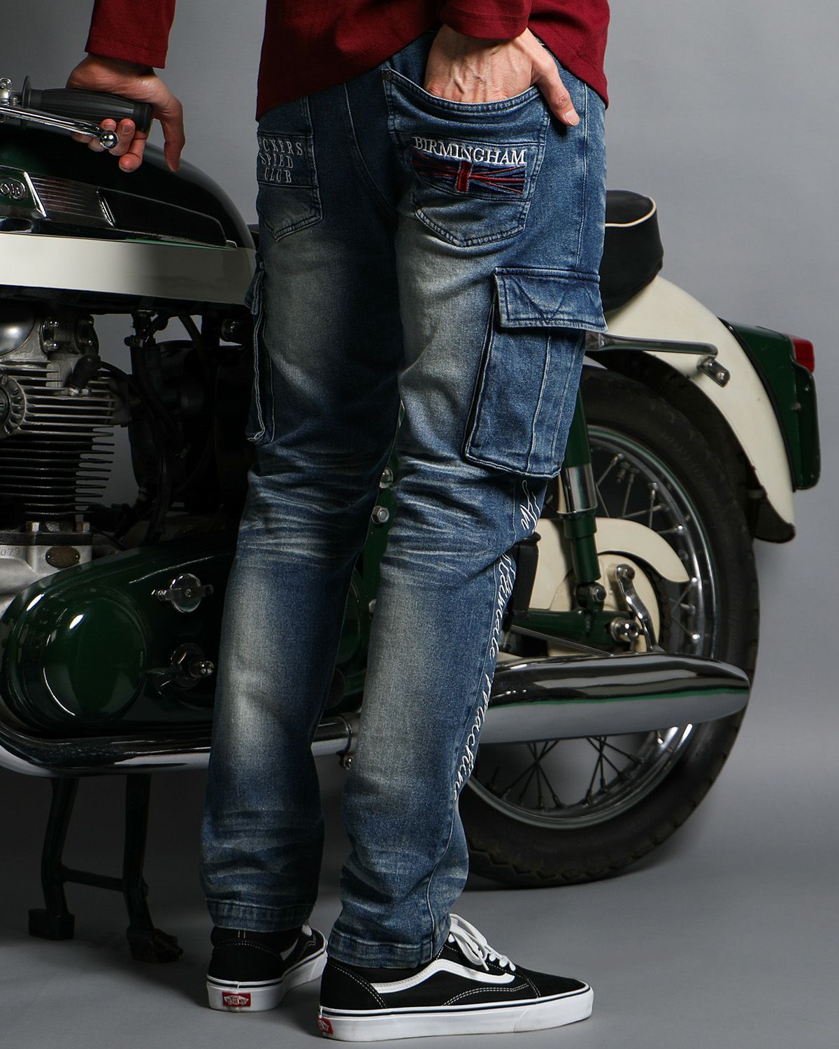 インディゴ：186cm(Lサイズ着用)