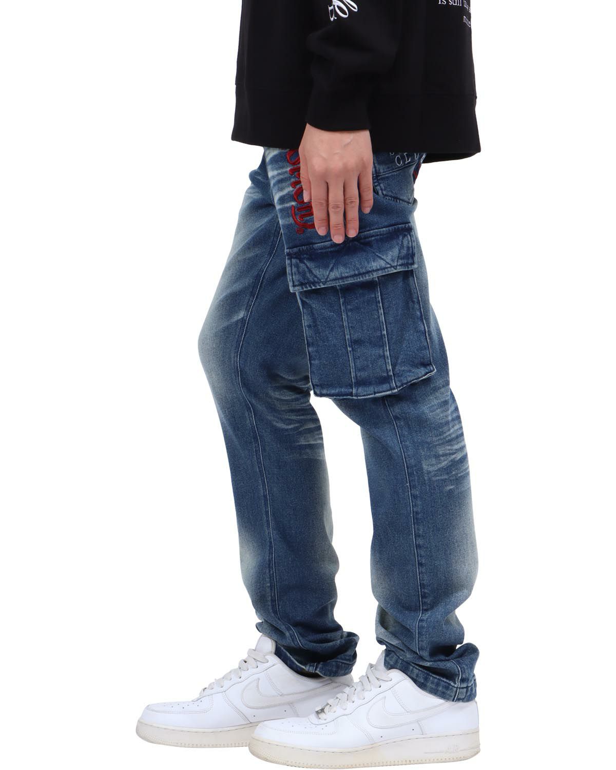 インディゴ：174cm62kg(Lサイズ着用)