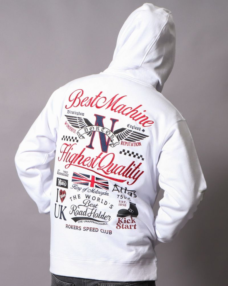 ホワイト：178cm/75kg(Lサイズ着用)