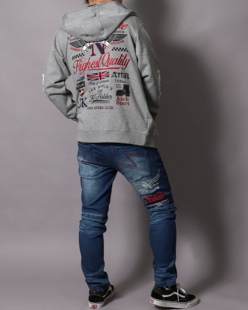 杢グレー：178cm/75kg(Lサイズ着用)