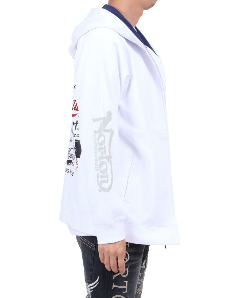 ホワイト：174cm62kg(Lサイズ着用)