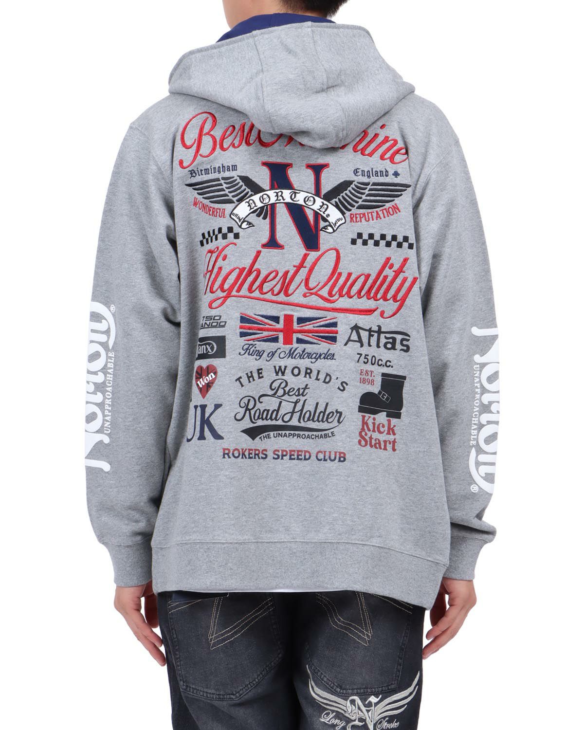 杢グレー：174cm62kg(Lサイズ着用)